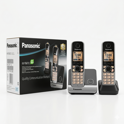 Panasonic KX-TG6712 Dual Handset ECO Digital Cordless Landline Phone