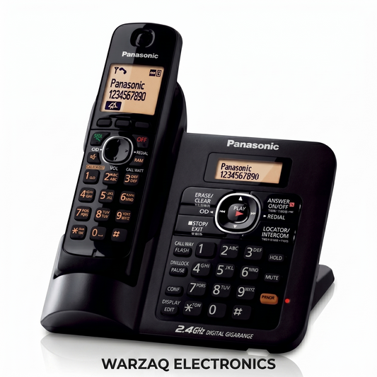 Panasonic KX-TG3811BX 2.4GHz Digital Cordless Phone with Caller ID & Base Dial Pad