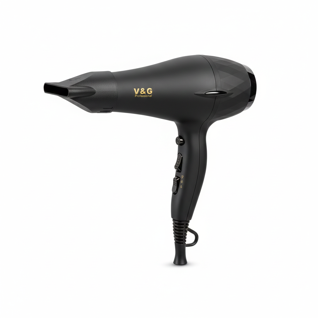 V&G Professional Hair Dryer 5100 – 2500W Super Power AC Motor | Fast Drying Salon-Grade Hair Dryer