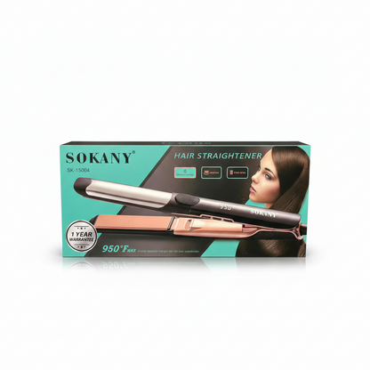 SOKANY SK-15004 Hair Straightener | Digital Display | Temperature Up to 950°F
