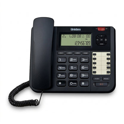 Uniden AT8502 2-Line Business Phone with Speakerphone & Caller ID | Corded Landline Telephone