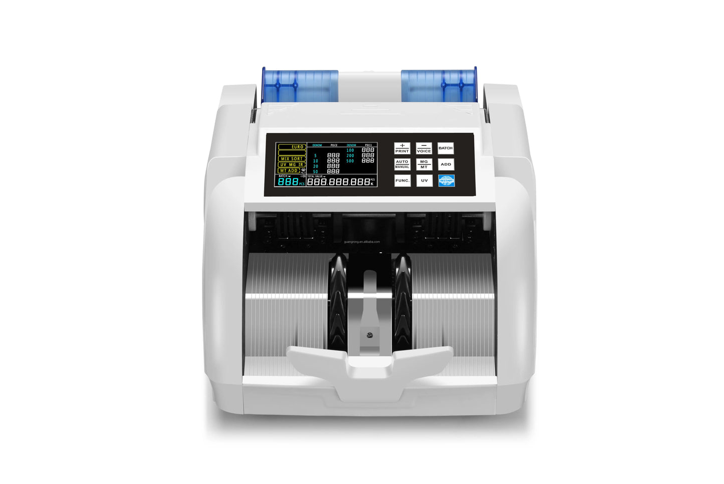 High Speed Mixed Denomination Money Counting Machine with Fake Note Detection