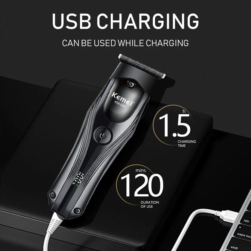 Kemei KM-593 Professional Hair Clipper | 6 months warranty