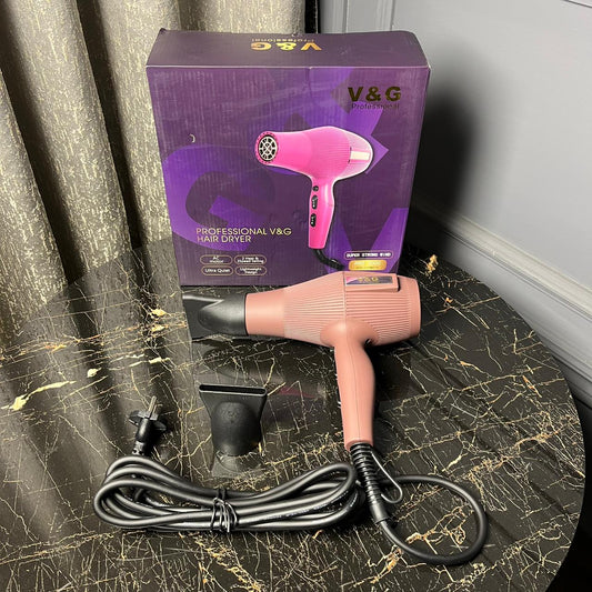 V&G Professional Hair Dryer PRO 3000 – Super Strong Wind AC Motor | Salon-Grade Fast Drying Hair Dryer