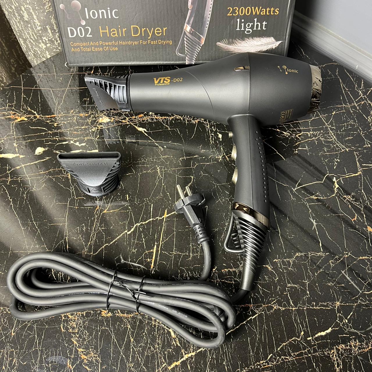 VTS Professional Ionic Hair Dryer D02 – 2300W High Power Fast Drying Blow Dryer