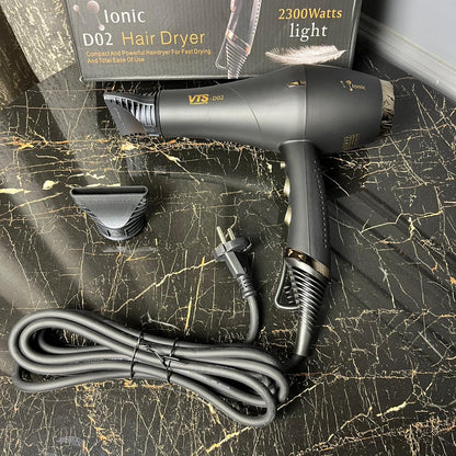 VTS Professional Ionic Hair Dryer D02 – 2300W High Power Fast Drying Blow Dryer