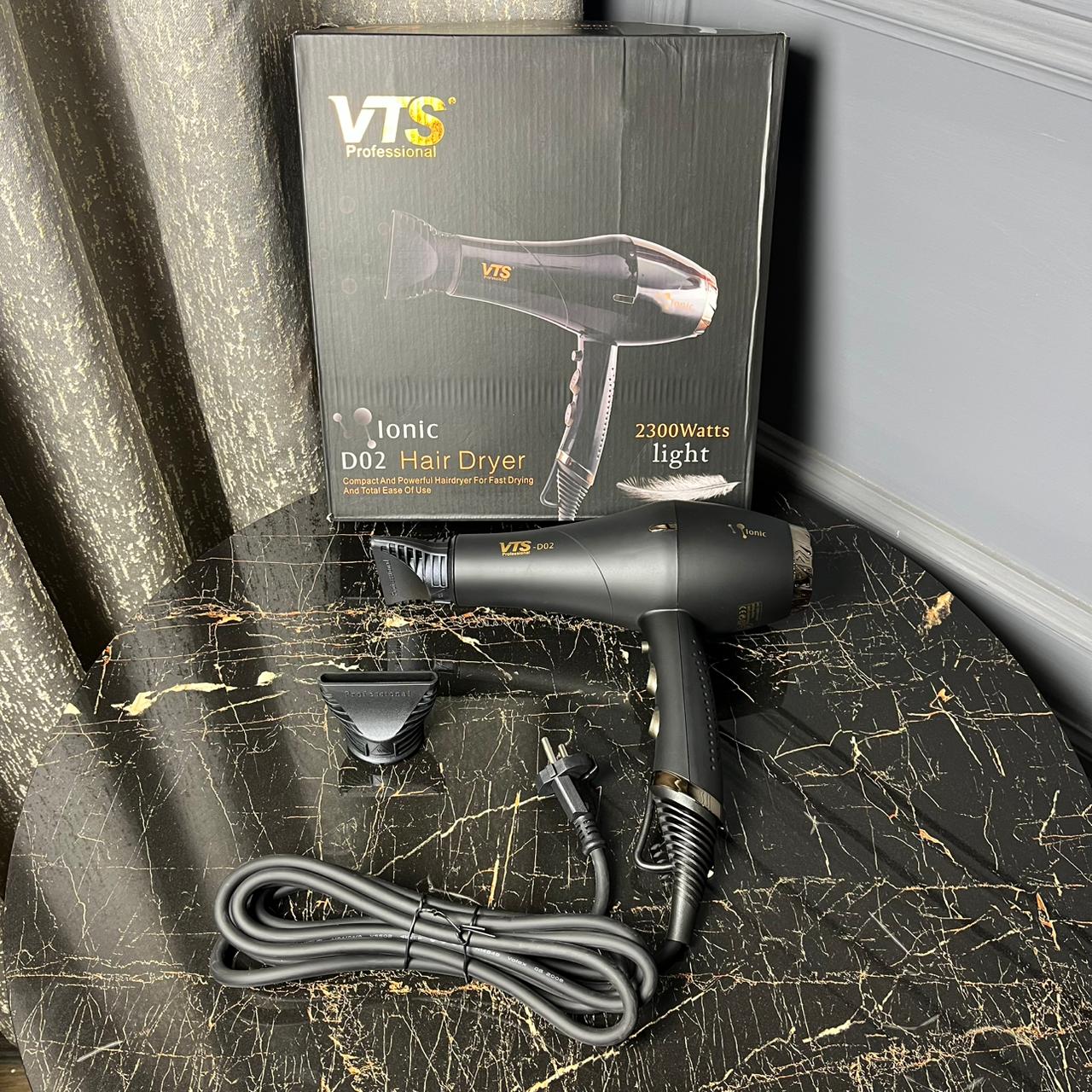 VTS Professional Ionic Hair Dryer D02 – 2300W High Power Fast Drying Blow Dryer