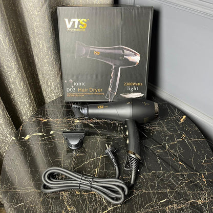 VTS Professional Ionic Hair Dryer D02 – 2300W High Power Fast Drying Blow Dryer