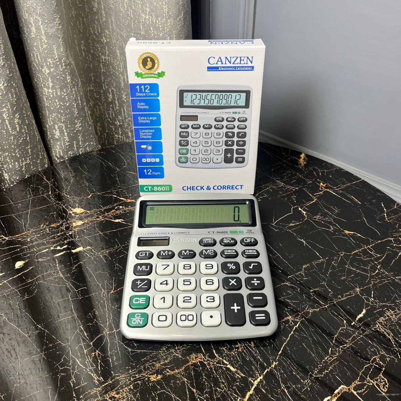 Citizen CT-860II 12-Digit Desktop Calculator – Dual Power Solar Calculator