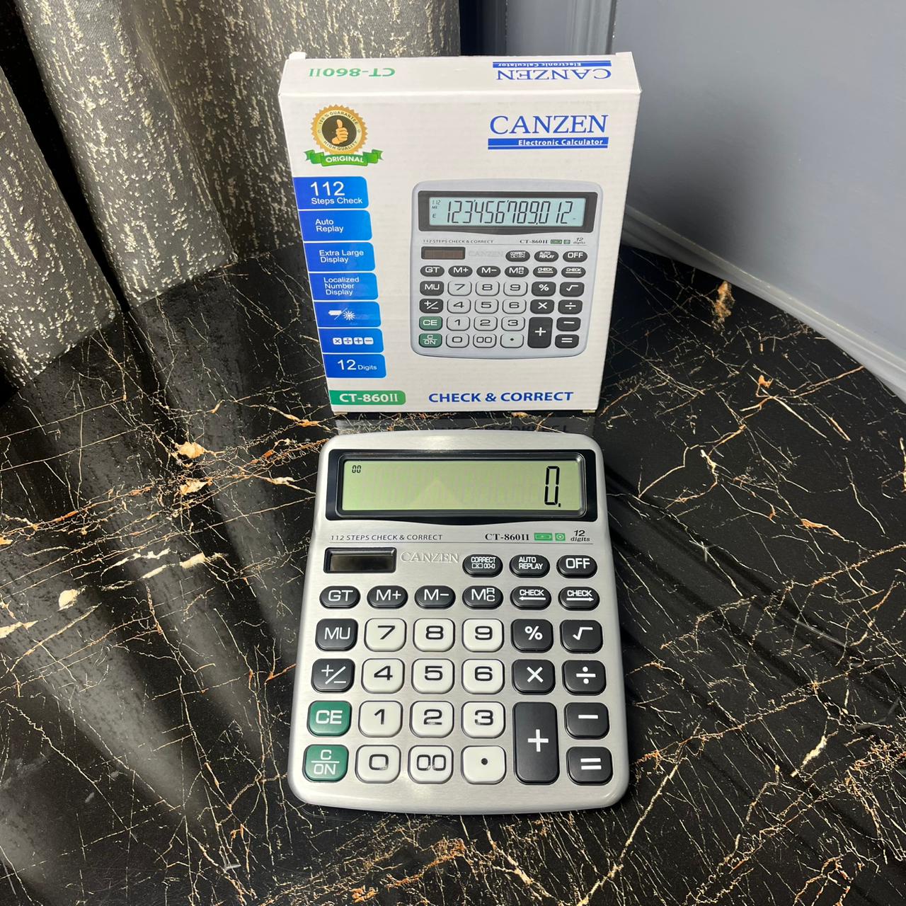 Citizen CT-860II 12-Digit Desktop Calculator – Dual Power Solar Calculator
