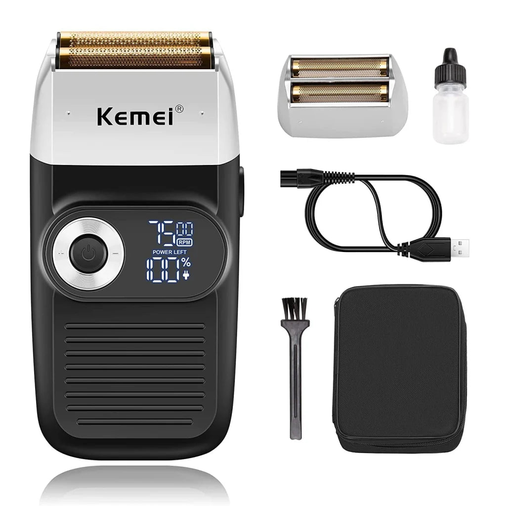 Kemei KM-2026 Electric Shaver for Men – with LCD Display | 6 months warranty