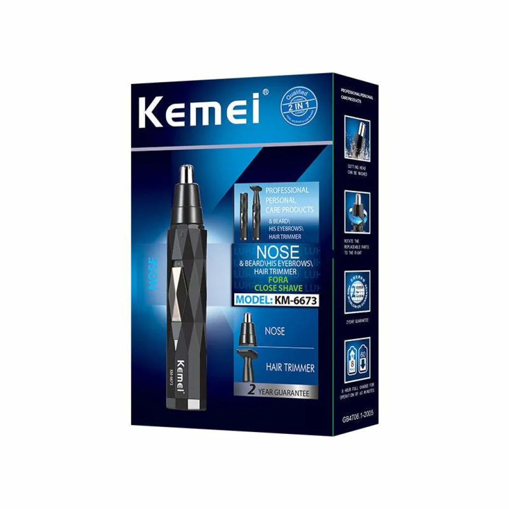 KM-6673 2in1 nose trimmer