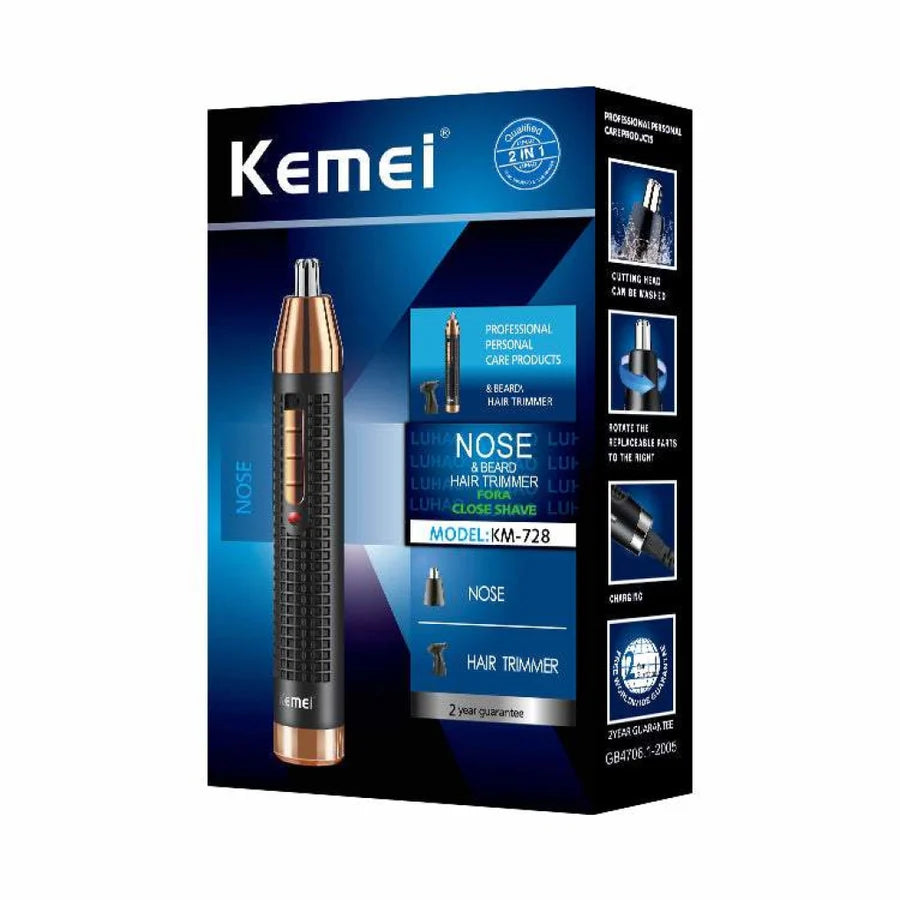 KM-728 2in1 Nose Hair Trimmer